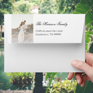 Enveloppe Photo moderne avec Mariage superposé