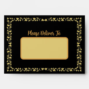 Enveloppe Pickleball Dernier Swing Wedding Party Black Gold