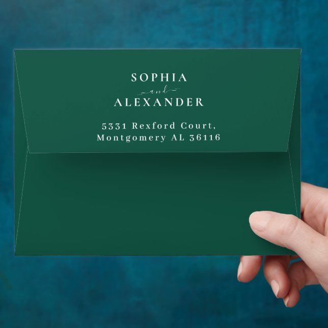 Enveloppe Pierre émeraude verte (Hand)