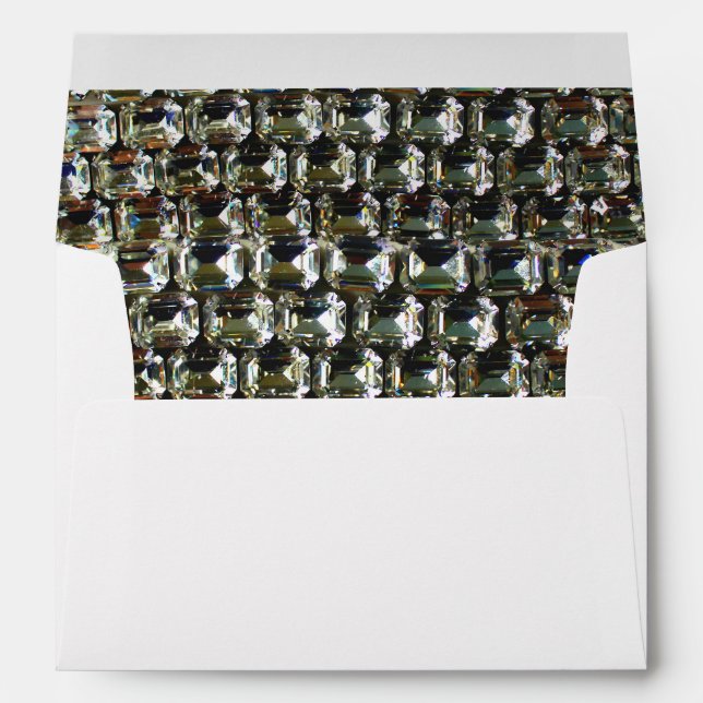 Enveloppe Pierres de diamants strass (Dos (Bas))