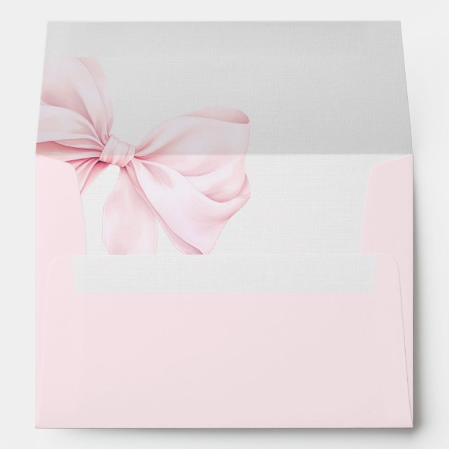 Enveloppe Pink Bow Baby Shower Envelope (Dos (Bas))