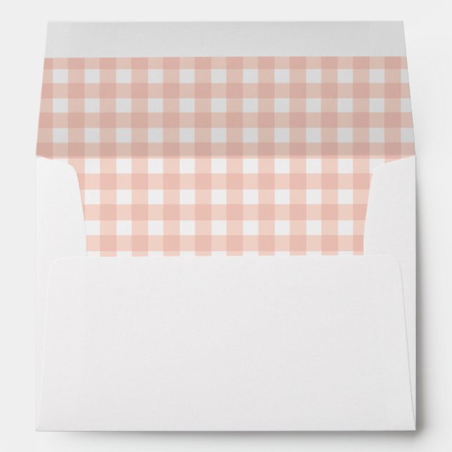 Enveloppe Pink En vichy Plaid Anniversaire (Dos (Bas))