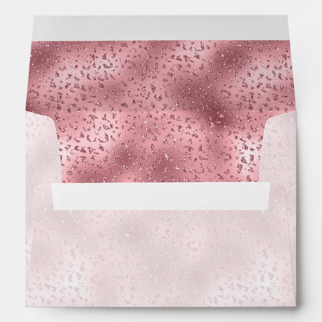 Enveloppe Pink Glitzy Cheetah Print (Dos (Bas))