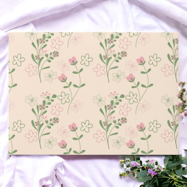 Enveloppe Pink Green Retro Y2K les années 70 Fleur Motif (Zazzle Pink Green Retro Y2K 70s Flower Pattern Envelope)