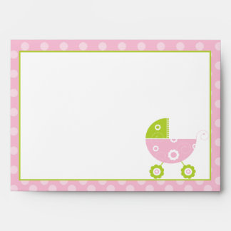 Enveloppe Pink & Green Stroller