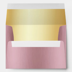 Enveloppe Pink Mauve Gold Foil Élégant moderne,