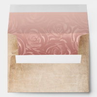 Pink Rose Gold Rustic Parchment Adresse de retour