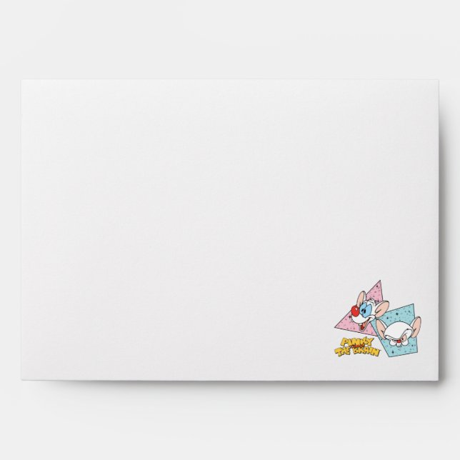 Enveloppe Pinky et le cerveau | Graphiques de caractères rét (Devant)