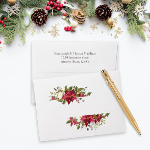 Enveloppe Pinsététie rouge écarlate Mariage blanc