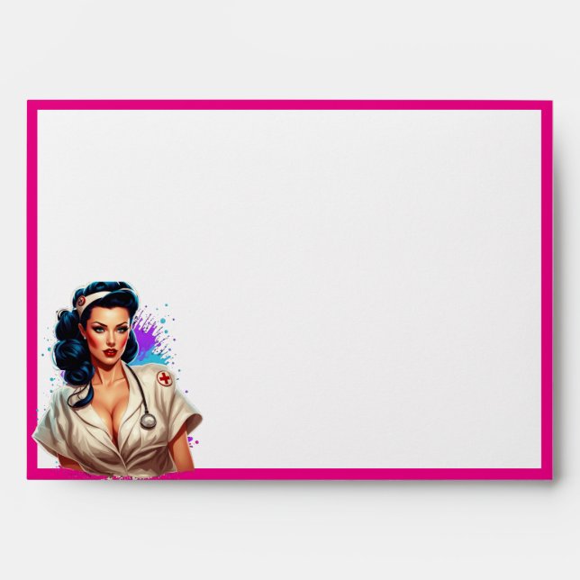 Enveloppe Pinup_ Infirmière Badass (Devant)