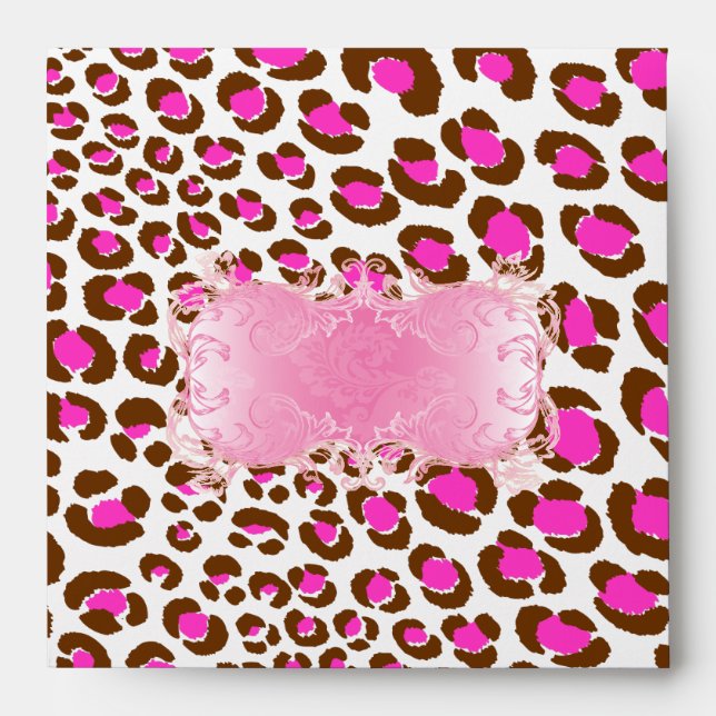 Enveloppe Pix-Dezines Leopard rose pour les Divas (Devant)