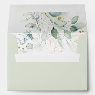 Enveloppe PixDezines Aquarelle Eucalyptus do-it-yourself arr