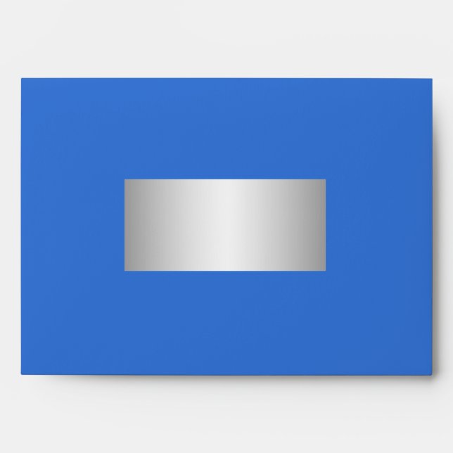 Enveloppe PixDezines Classic Bar Mitzvah/bleu+argent (Devant)