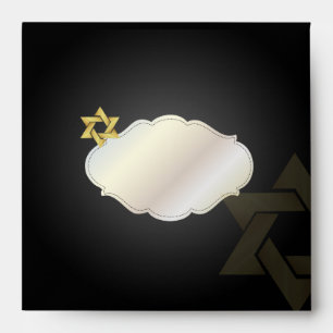 Enveloppe PixDezines Classic Bar Mitzvah/noir+or