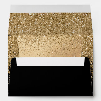 Enveloppe PixDezines Faux Gold Parties scintillant+liner, co