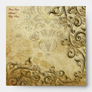 Enveloppe PixDezines Ornamental Black Gold