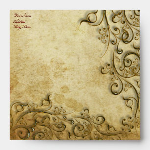 Enveloppe PixDezines Ornamental Black Gold