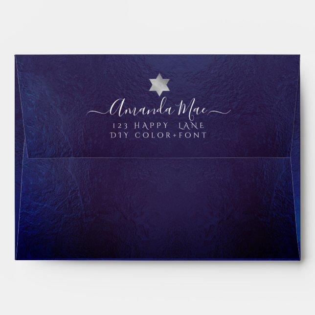 Enveloppe PixDezines Retour Flap Adresse, Thunder Blue (Dos (Haut rabat))