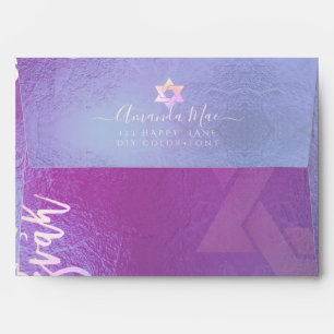 Enveloppe PixDezines Retour Flap Ajouter, B'Nei Mitzvah