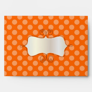 Enveloppe PixDezines Tone on Tone orange pois