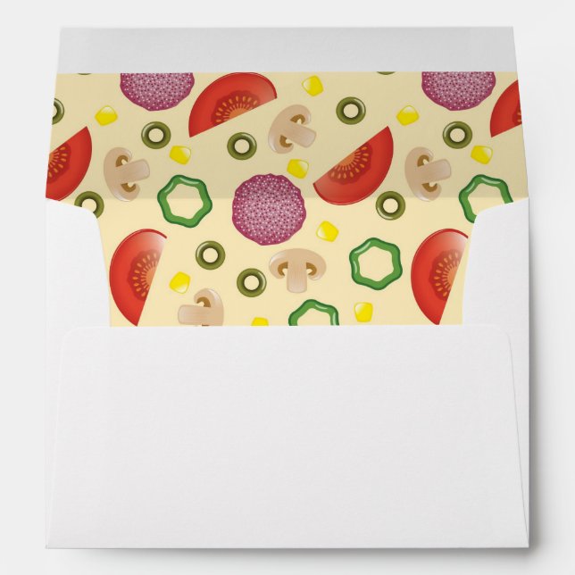 Enveloppe Pizza Motif 2 (Dos (Bas))