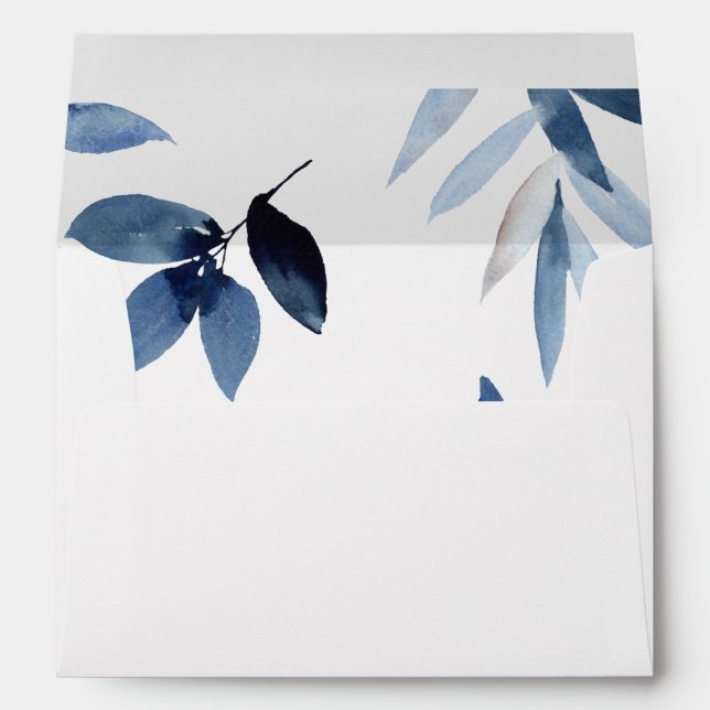 Enveloppe Plage Feuille Bleue (Dos (Bas))