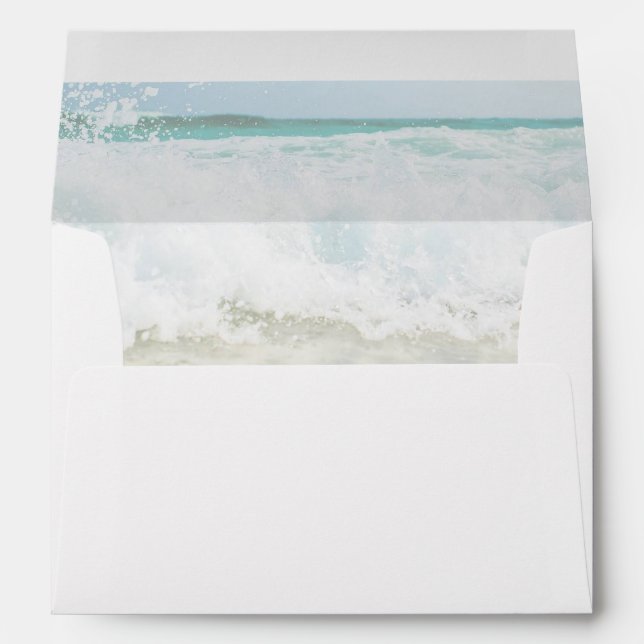 Enveloppe Plage Mariage Mariage bord de mer/Océan (Dos (Bas))