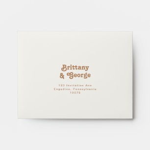 Enveloppe Plage Retro Ivory Auto-Adressé RSVP
