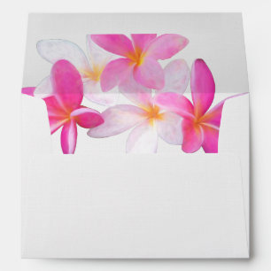 Enveloppe Plage tropicale Plumeria rose Floral