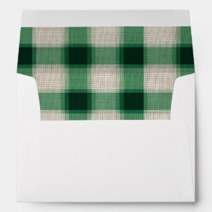 Enveloppe Plaid à la crème verte
