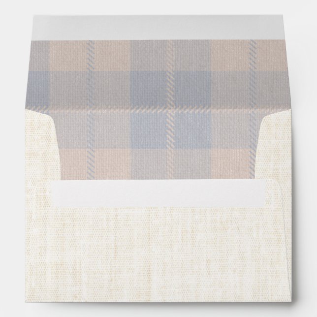 Enveloppe Plaid Bleu Cute Buffalo (Dos (Bas))
