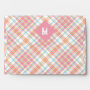 Enveloppe Plaid Monogramme personnalisé / Motif Tartan