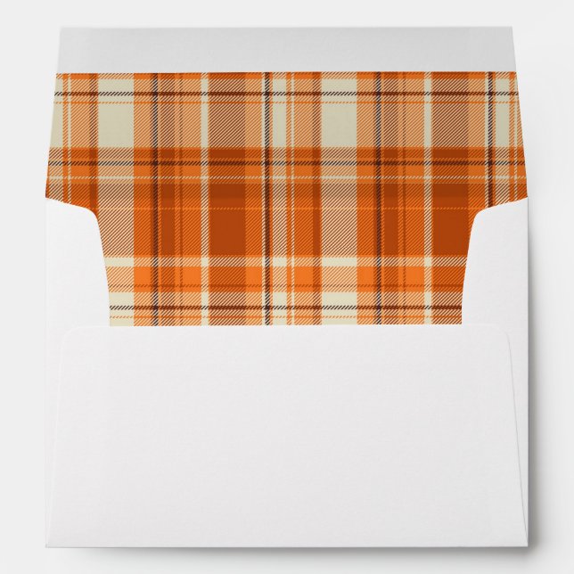 Enveloppe Plaid orange (Dos (Bas))