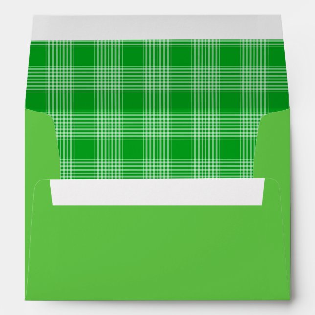 Enveloppe Plaid vert (Dos (Bas))
