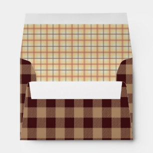 Enveloppe Plaids et contrôles Brown et Gold