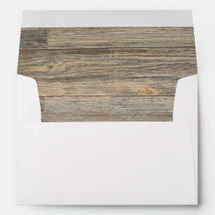 Enveloppe Planches à grains de bois rustique en relief