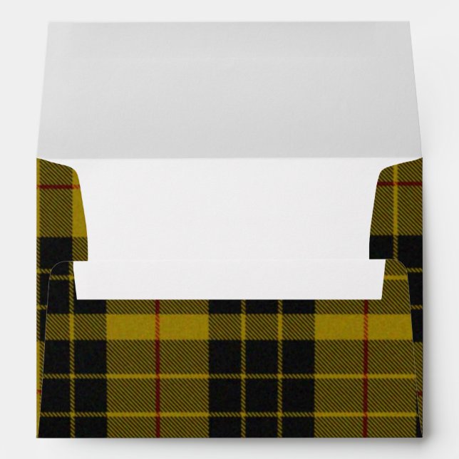 Enveloppe Plaque noire jaune tartan MacLeod (Dos (Bas))