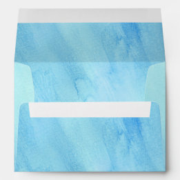 Enveloppe Pluie Bleue Tempête Eau aquarelle Peinture