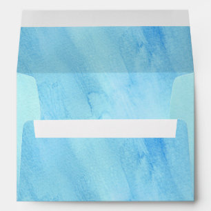 Enveloppe Pluie Bleue Tempête Eau aquarelle Peinture