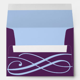 Enveloppe Plum et Poudre bleu Faire-part de mariag