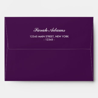 Enveloppe Plum violet mariage