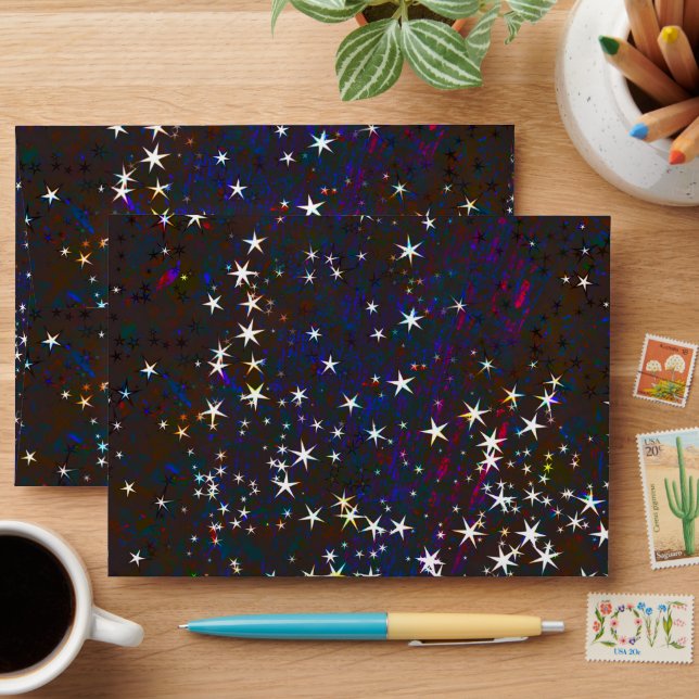 Enveloppe PN 63 Étoiles rouge, blanche et bleue (Desk)