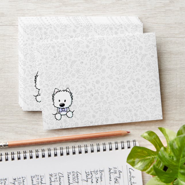 Enveloppe Pocket Westies KiniArt (Stacked)