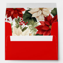 Poinsettia Christmas Adresse de retour
