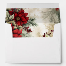 Poinsettia Christmas Adresse de retour