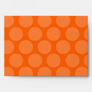 Enveloppe Point de polka orange rose
