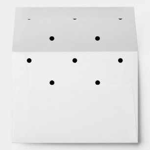 Enveloppe Point Polka blanc et noir classique