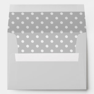 Enveloppe Point Polka gris