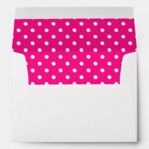 Enveloppe Point Polka rose