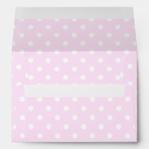 Enveloppe Point rose et blanc pastel complet